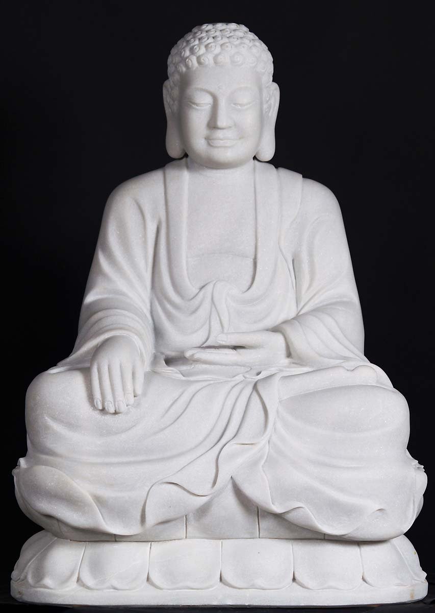 Marble Bhumisparsha Buddha 36"